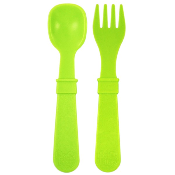 Re-Play Utensil Fork & Spoon Green