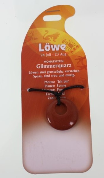ROOST Halskette Löwe Glimmer G253 Glimmerquarz