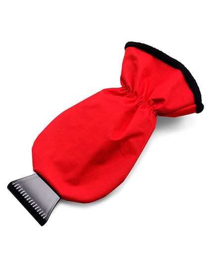 Printwear Eiskratzer mit XXL-Schutz-Handschuh, red