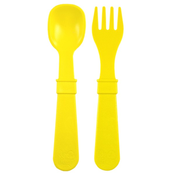 Re-Play Utensil Fork & Spoon Yellow
