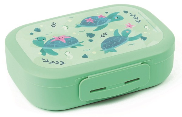 Amuse Sealife Lunchbox Schildkröte, 180x132x50, Hellgrün