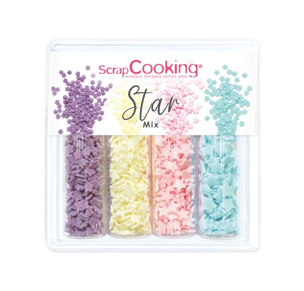Scrap Cooking 4er Set Zuckerdekors Star Mix 52g
