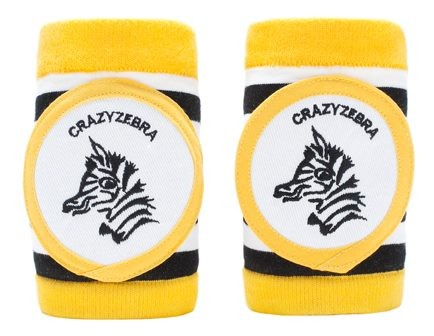 CrazyZebraKids Kneepads - Kleinkinder Knieschoner, Zebra gelb
