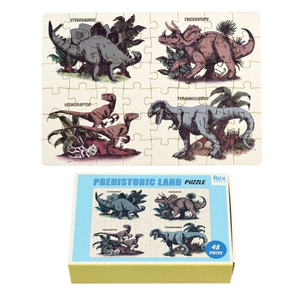 Rex London 48-teiliges Mini-Puzzle "Prehistorical Land"