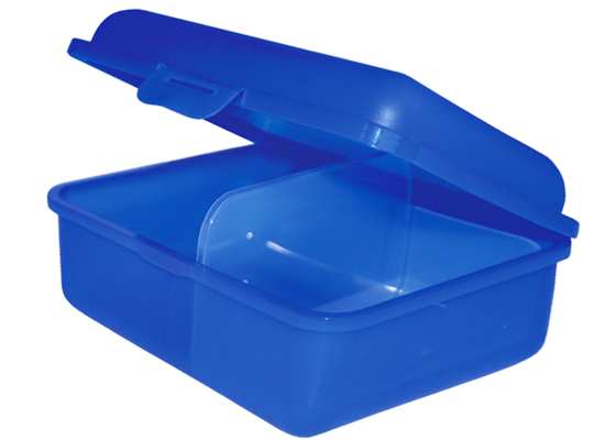 nikimo Lunchbox mit Trennfach, blau transparent