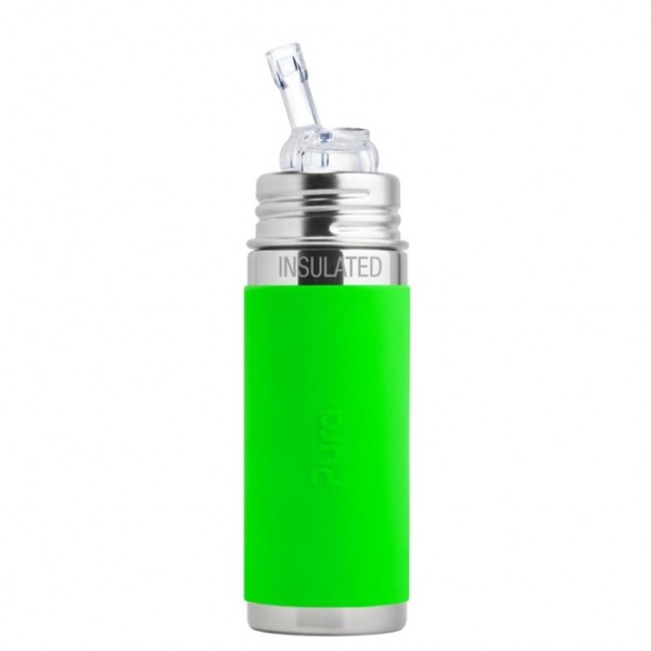 Pura Straw 260 ml Trinkhalm Isolierflasche, Green