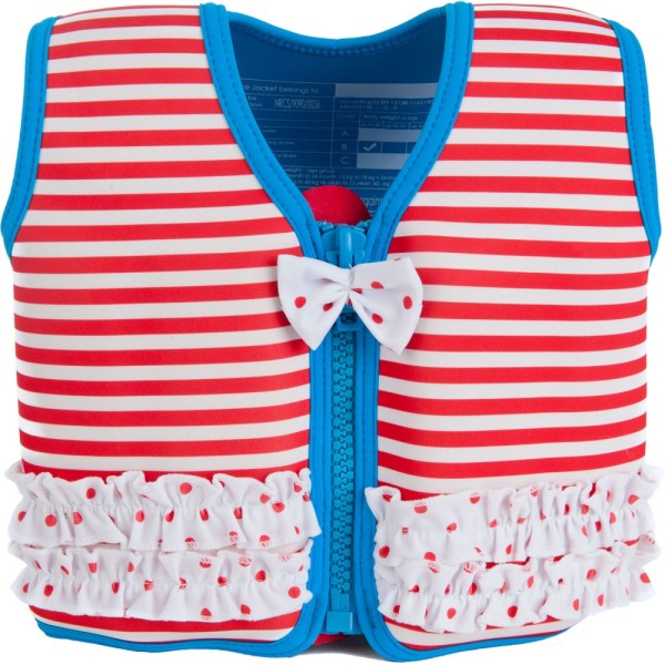 Konfidence Original Jacket Kinderschwimmweste Marthas Red Stripe & Frilles