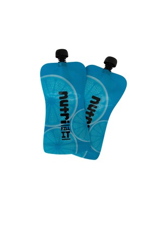 Nutri fill-it 2 Pack blue, grosse wiederverwendbare Smoothie-Beutel, für Erwachsene & Kinder