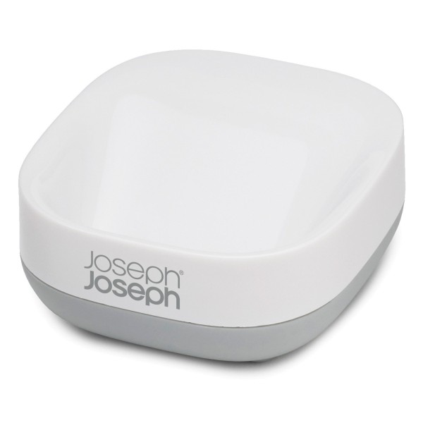 Joseph Joseph Slim Compact Seifenbehälter weiss grau, 7.4x7.9x3.6 cm