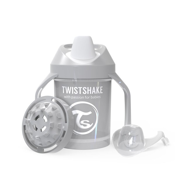 Twistshake Mini Cup 230ml Pastel Grey 4+m, Trinklernbecher
