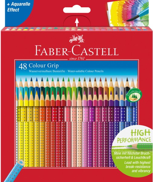 FABER-CASTELL Farbstifte Colour Grip 112449 48er Kartonetui