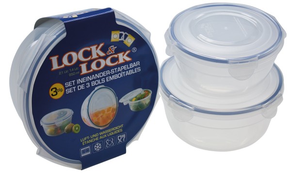 Lock & Lock 3er Set Salatschüsseln