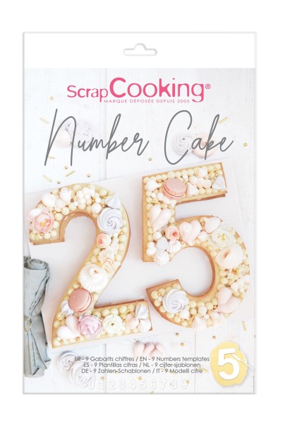 Scrap Cooking Schablonen Set für Zahlen 0-9