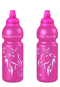 Fizzii Trinkflasche 600ml pink, Pferd