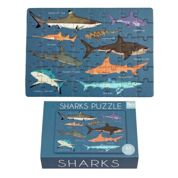 Rex London 48-teiliges Mini-Puzzle "Sharks"