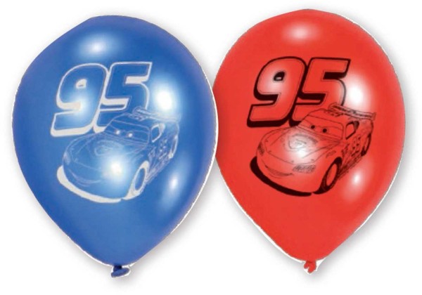 Latexballons Cars 6 Stk. 999228 rot, blau 22.8cm
