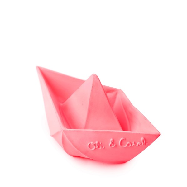 Oli & Carol Origami Boat Badespielzeug Monochrome Pink