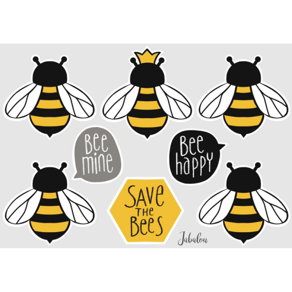 Jabalou wasserfeste Sticker save the bees, DIN A6