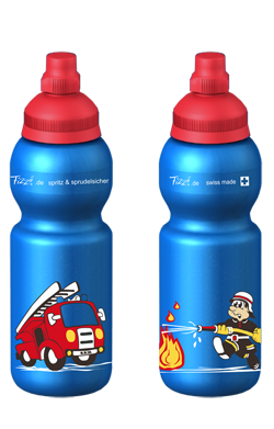 Fizzii Trinkflasche 330ml blau-met. Feuerwehr