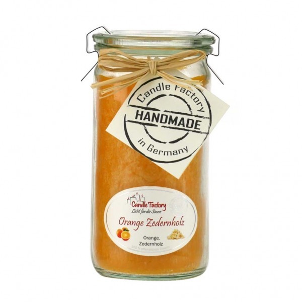 Candle Factory Duftkerze Mini-Jumbo, Orange-Zedernholz