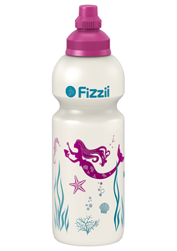 Fizzii Trinkflasche 600ml perweiss, Meerjungfrau