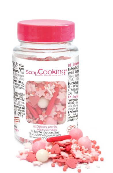 Scrap Cooking Deko Zucker Mix, rosa 70g