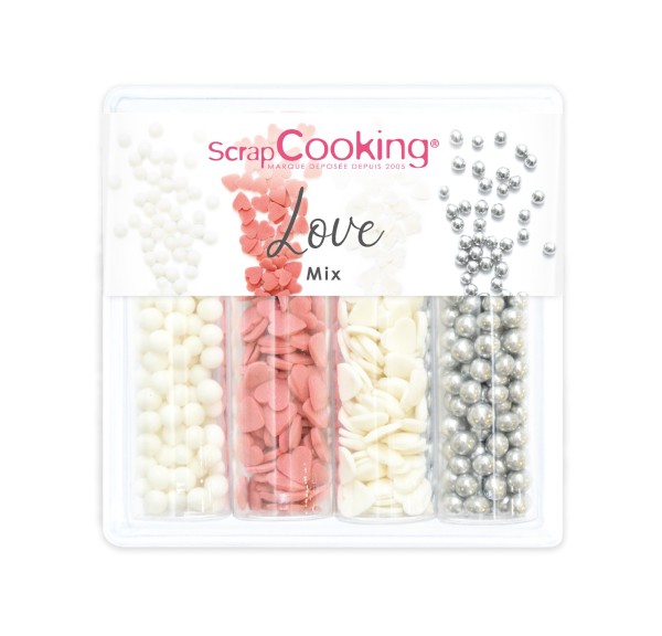 Scrap Cooking 4er Set Zuckerdekors, Love Mix, 56g