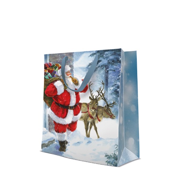 PAW Decor Collection Geschenktüte Santa is coming groß, 33.5x26.5x13 cm