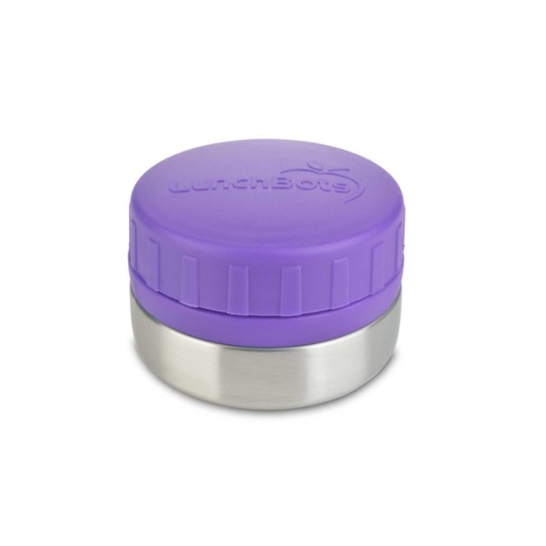 LunchBots Rounds 115 ml Round Container Purple Lid