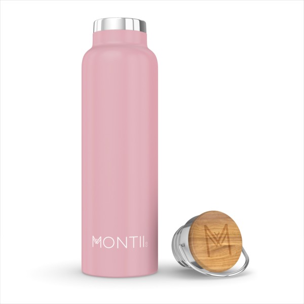 MontiiCo isolierte Edelstahl Trinkflasche 600ml dusty pink