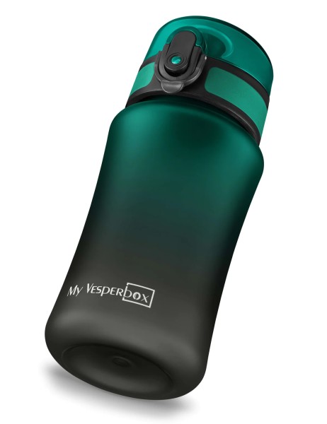 My Vesperbox Minny Trinkflasche - schwarz/grün, 350ml