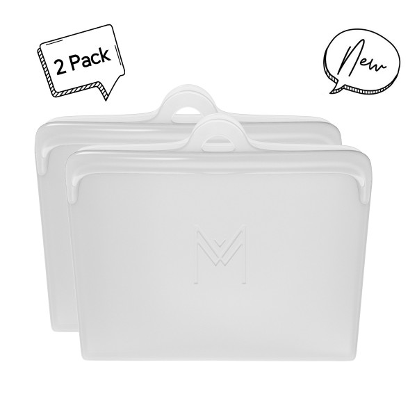 MontiiCo Silikon Snack Bag 2er Pack, clear