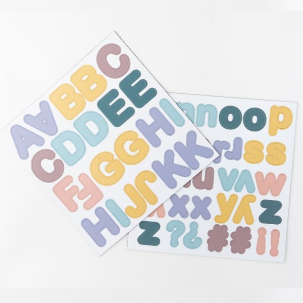 Ferflex Magnete-Set mit 125 Buchstabenmagneten pastell