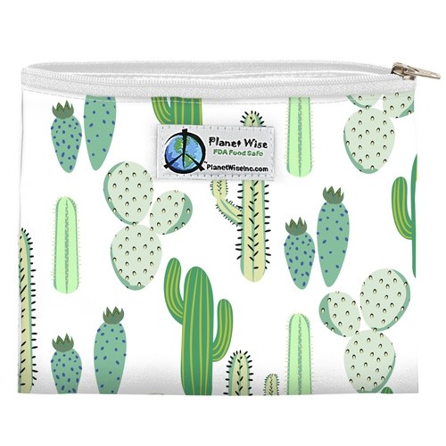 Planet Wise Zipper Sandwich Bag -Pickly Cactus Poly