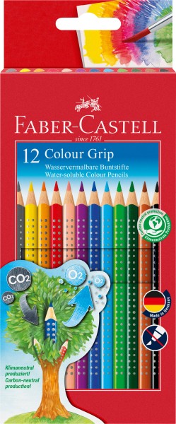 FABER-CASTELL Farbstifte Colour GRIP 112412 12 Farben