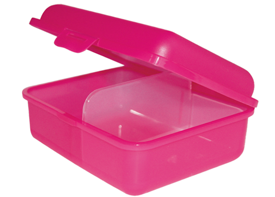 nikimo Lunchbox mit Trennfach, pink transparent