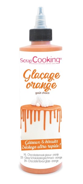Scrap Cooking Schokoladengeschmacksglasur Drip Cake, orange 130g