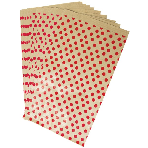 Clairfontaine Papiertüten XL aus Kraftpapier mit Blockboden, 50 Stück "Punkte"
