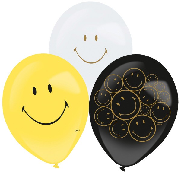 Ballon Smiley 27.5cm 9914446 6 Stück
