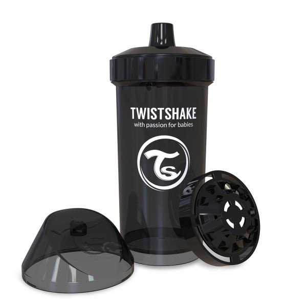 Twistshake Kid Cup 360ml 12+m Black, Trinkflasche