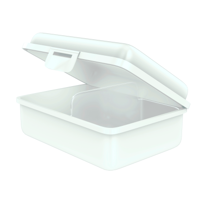 nikimo Lunchbox mit Trennfach, BIO, weiss