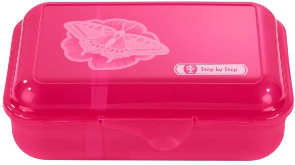 STEP BY STEP Lunchbox 129616 Natural Butterfly Pink
