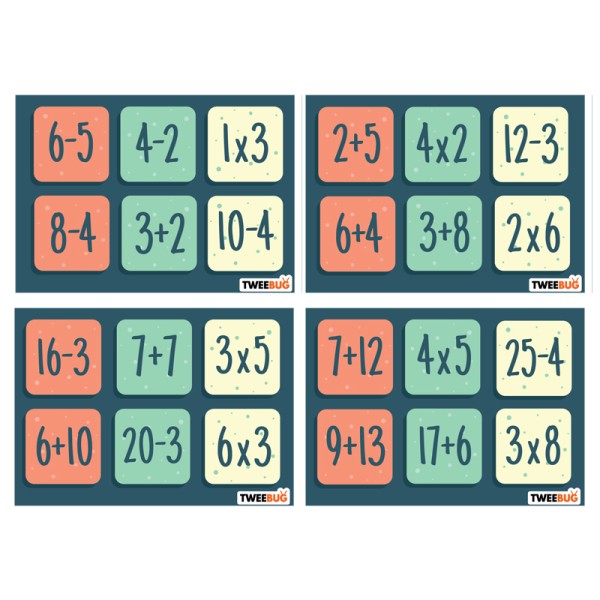 Tweebug Advent Sticker Set Zahlen rechnen 1-24 farbig