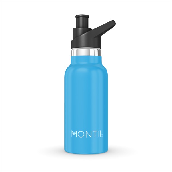 MontiiCo Mini isolierte Edelstahl Trinkflasche, blue