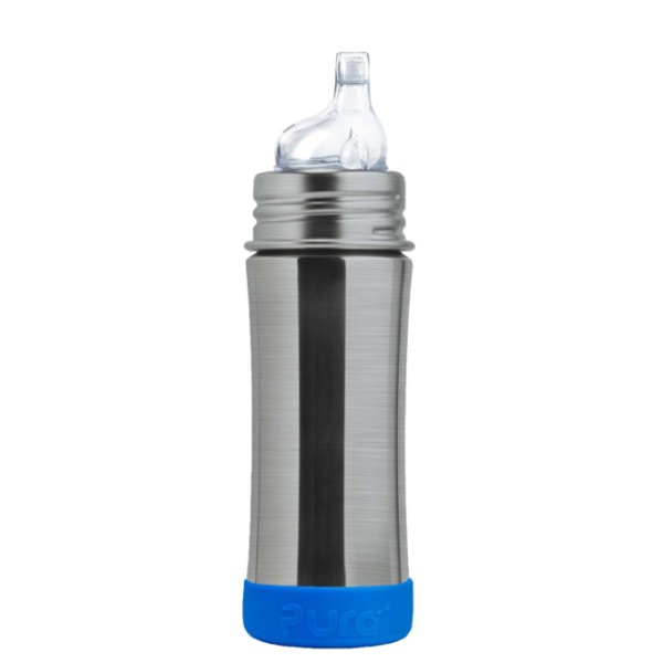 Pura Sippy 325 ml Trinklernflasche mit Fallschutz Aqua