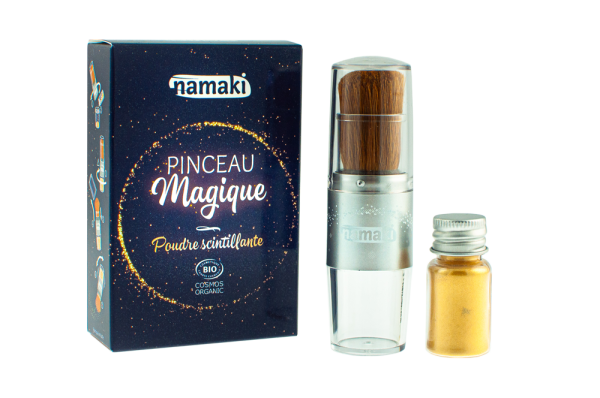 Namaki Bio magischer Pinsel mit glänzendem Puder, gold
