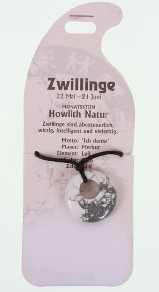 ROOST Halskette Zwilling G251 Howlith natur