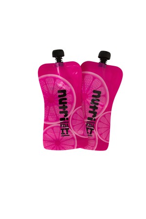 Nutri fill-it 2 Pack pink, grosse wiederverwendbare Smoothie-Beutel, für Erwachsene & Kinder