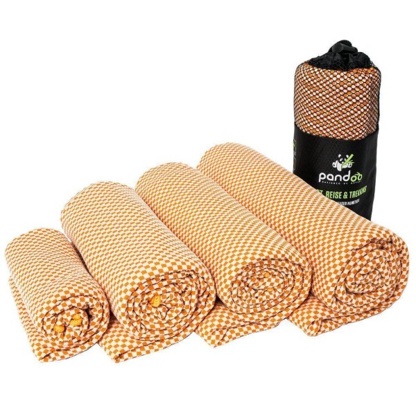 Pandoo Handtuch mit Bambus Aktivkohlefaser, orange