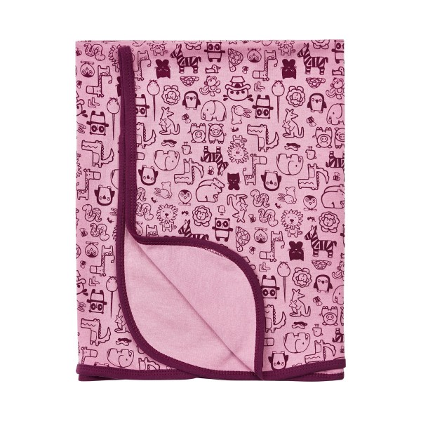 Pippi Baby blanket w.AO-print lilac animals
